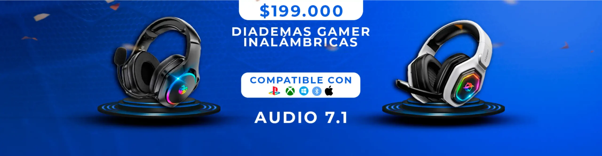 DIADEMAS GAMER INALAMBRICAS 1.0