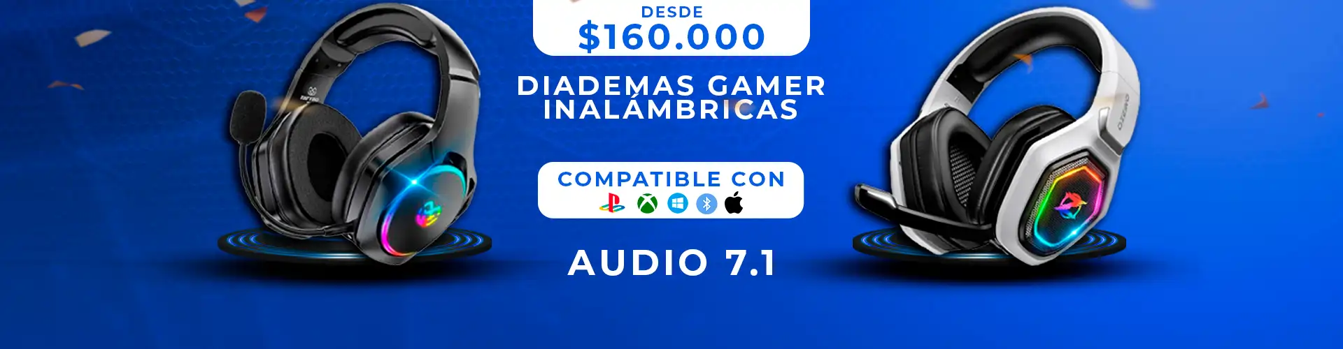 DIADEMAS GAMER INALAMBRICAS 1.1