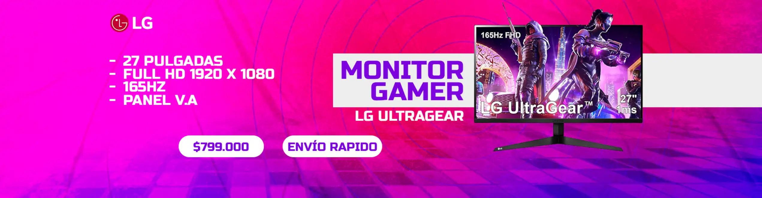 LG ULTRAGEAR 27 PULGADAS1.0