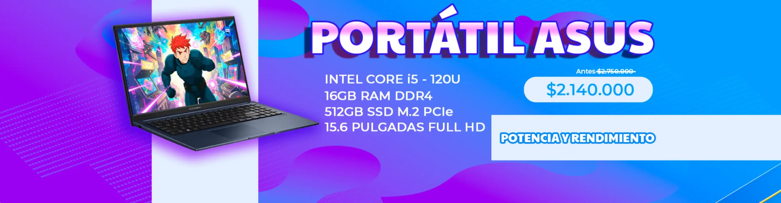 VENTA DE COMPUTADOR PORTÁTIL ASUS