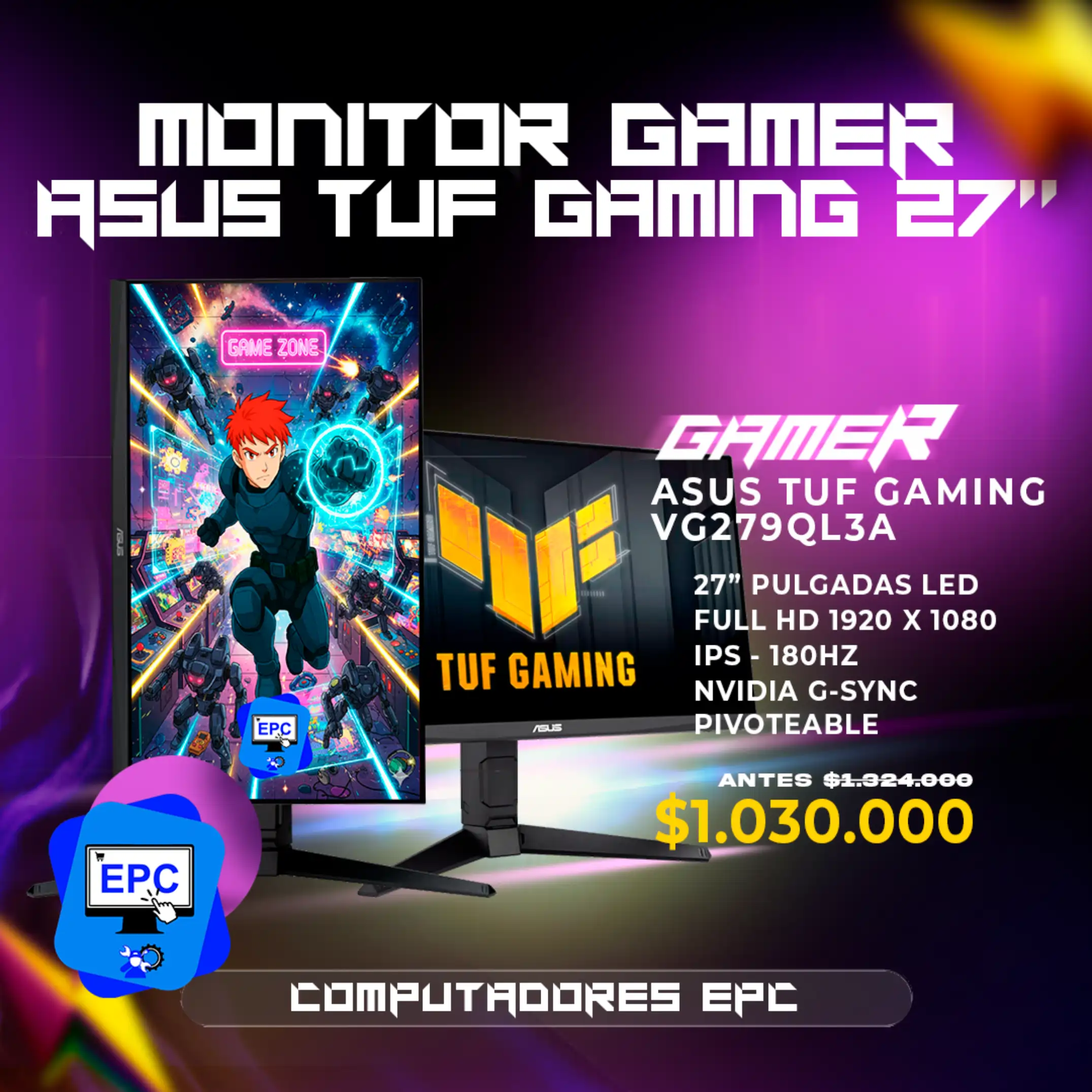 ASUS TUF GAMING 27 VG279QL3A