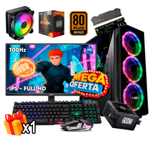 PC Gamer AMD Ryzen 5 5600GT + 16GB RAM DDR4 + 512GB SSD + MONITOR 21.5P + 600W 80 PLUS BRO + HALO 212 P.GR56162SKE-HALO