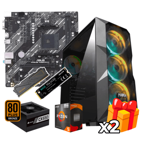 PC Gamer AMD Ryzen 7 5700G + 16GB RAM DDR4 + 512GB SSD + FUENTE 650W 80+ BRO