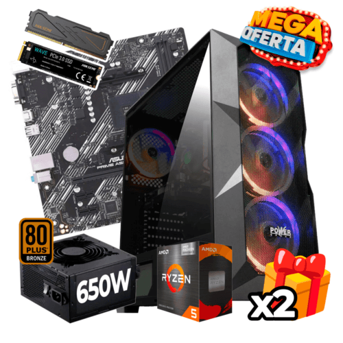 PC Gamer AMD Ryzen 5 5600GT + 16GB RAM DDR4 + 512GB SSD + 650W 80+ (SOLO TORRE)