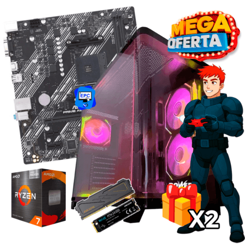 PC Gamer AMD Ryzen 7 5700G + 16GB RAM DDR4 + 512GB SSD (SOLO TORRE)
