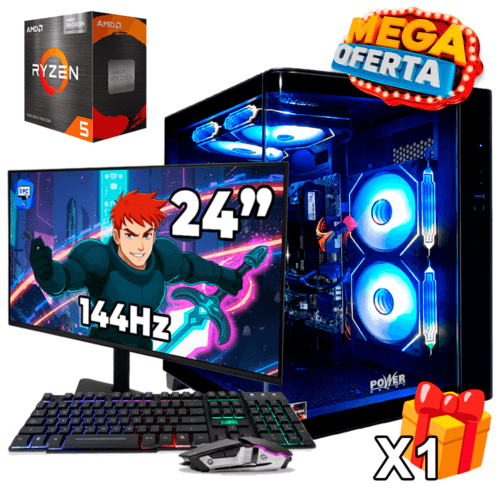 PC Gamer AMD Ryzen 5 5600GT + 16GB RAM DDR4 + 512GB SSD + MONITOR 24" Pulgadas - 144Hz